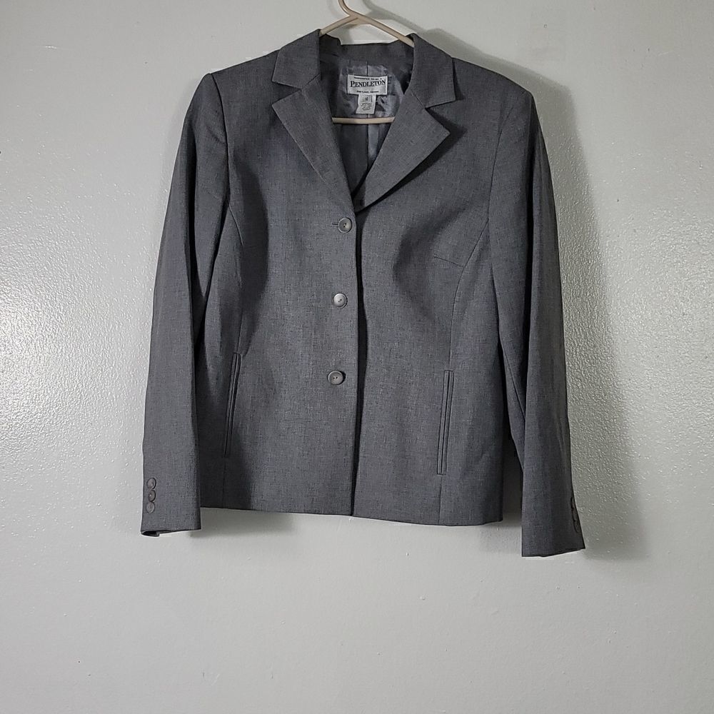 Pendleton Gray Wool Blazer 